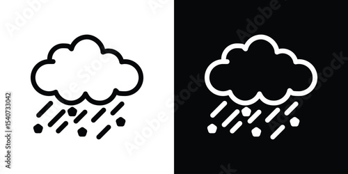 Cloud hail icon