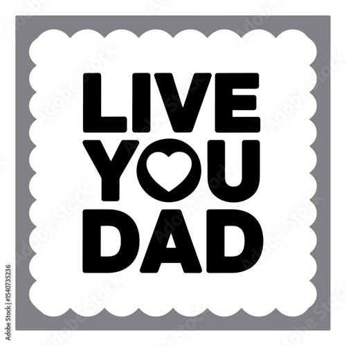 Cute Father’s Day Greeting with Graphic Elements