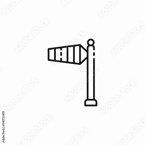 airport wind indicator icon sign vector