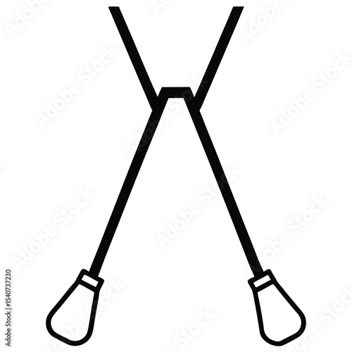 Pair of crutches isolated on white background for mobility assistance