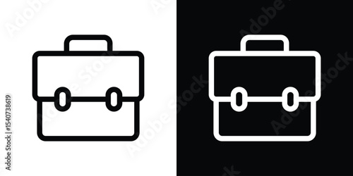 Briefcase icon design. simple stroke line vector icon set