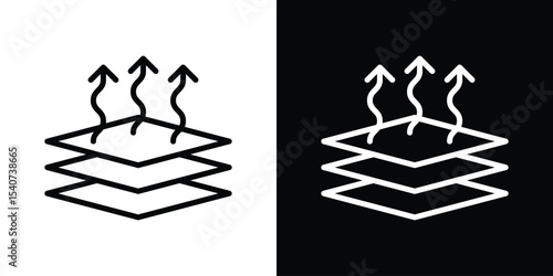 Breathable leather icon design. simple stroke line vector icon set