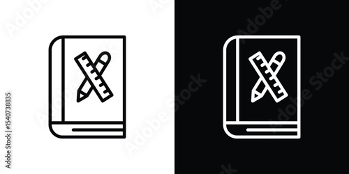 Brand guidelines icon design. simple stroke line vector icon set