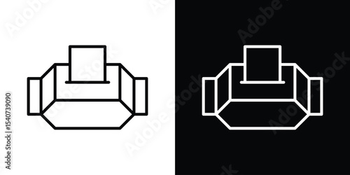 Box tissue icon design. simple stroke line vector icon set