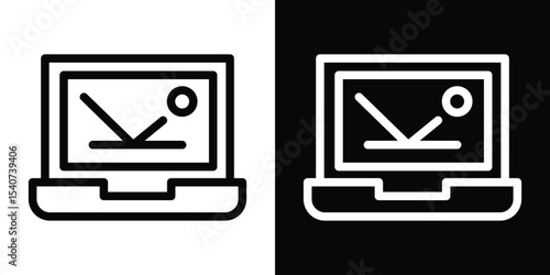 Bounce rate icon design. simple stroke line vector icon set