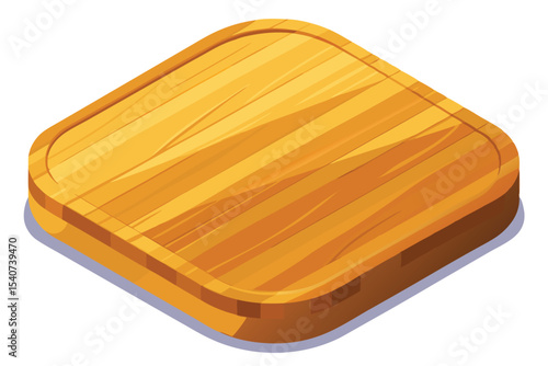 Rustic Wooden Cutting Board  A Kitchen Essential for Cooking and Food Preparation