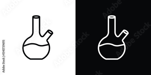 Bong icon design. simple stroke line vector icon set