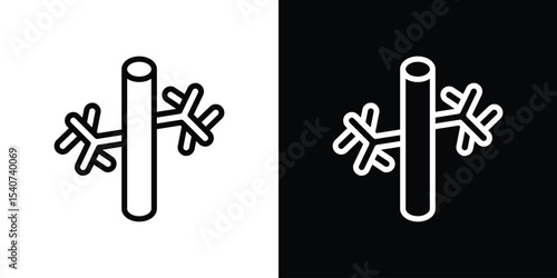 Blood vessel icon design. simple stroke line vector icon set