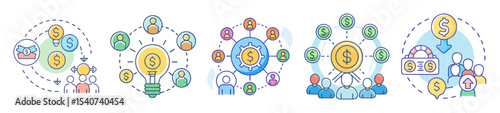 Various funding and crowdsourcing methods through innovation with social networking and connection