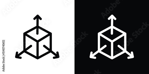 Bim icon design. simple stroke line vector icon set