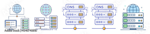 Illustrations of Internet Networking Concepts and Domain Name System Server Configurations