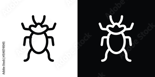 Bedbug icon design. simple stroke line vector icon set