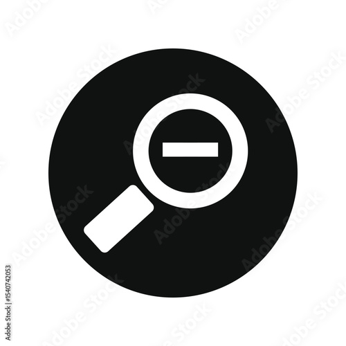 Zoom out magnifying glass icon with minus sign