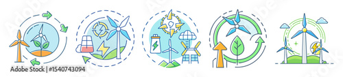 Renewable energy sources and cycle concept including wind, solar, and biomass energy