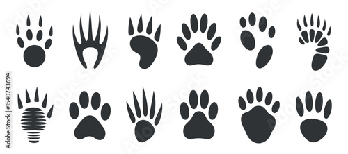 Collection of Various Animal Paw Prints