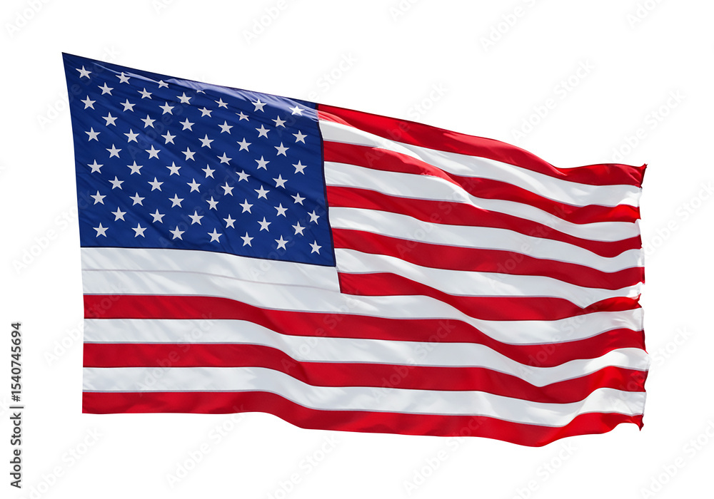 Fototapeta premium American Flag A Majestic Display of Patriotism and National Pride, Waving in the Wind