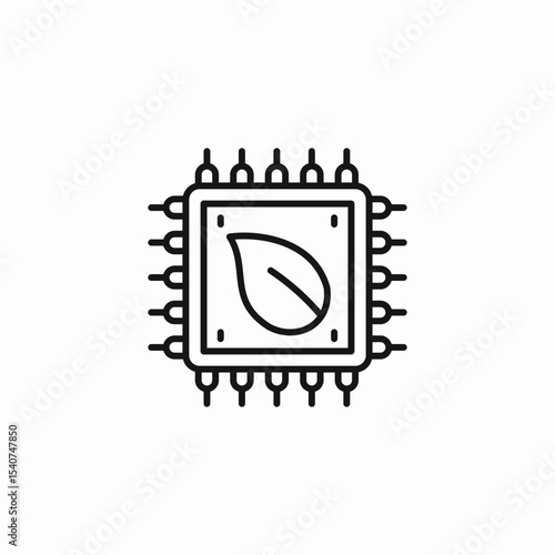 bio micro chip icon sign vector