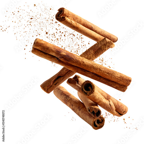 falling cinnamon sticks