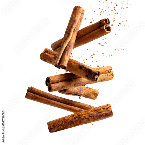 falling cinnamon sticks