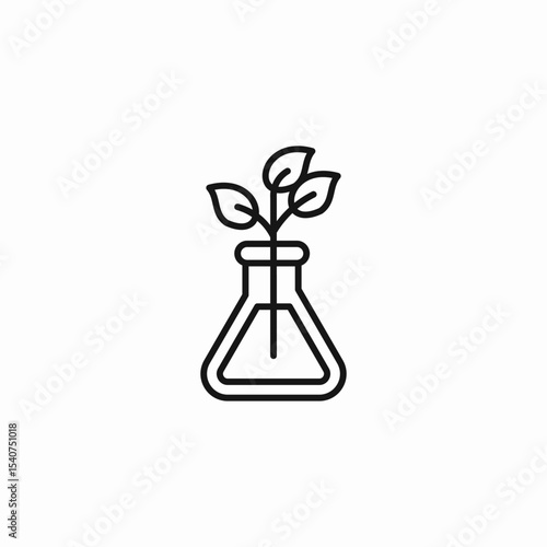 plant test tube icon sign vector