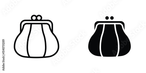 Woman purse icon concept. vector set. Eps10