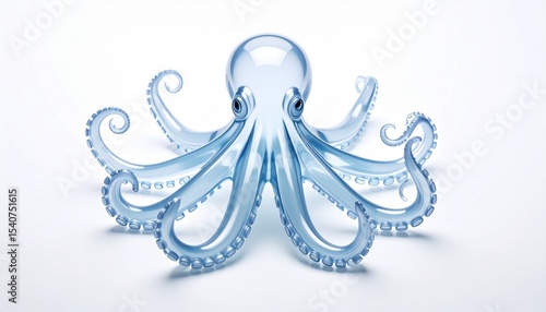 Octopus illustration on white background