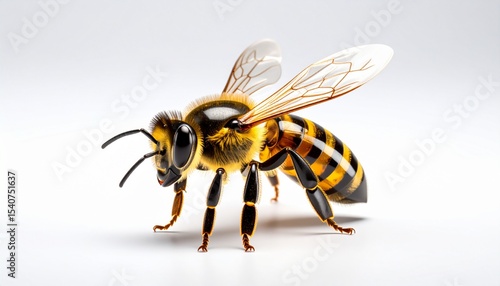 bee on white background