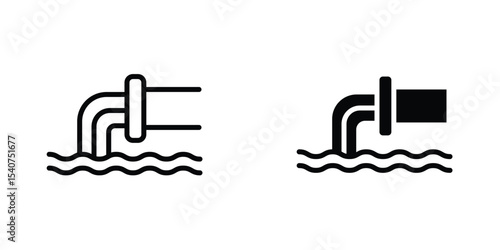 Waste water icon concept. vector set. Eps10