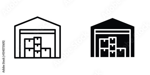 Warehouse icon concept. vector set. Eps10