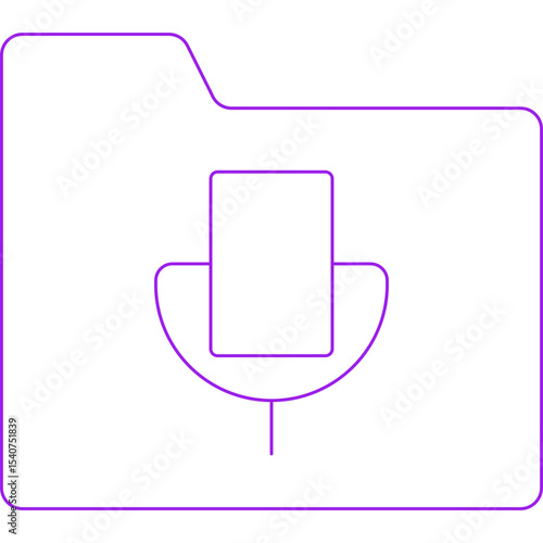 Folder icon single icon vector illustration