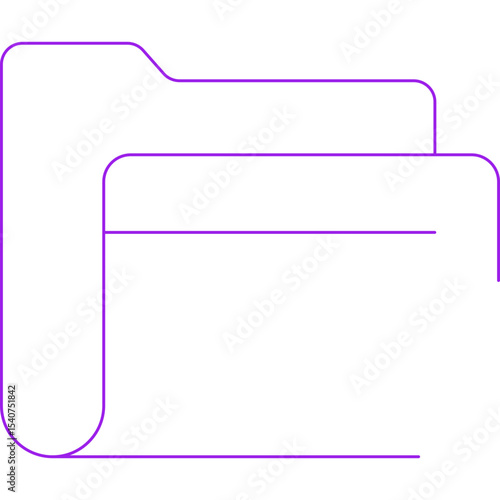 Folder icon 2 single icon vector illustration