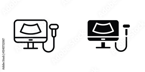 Ultrasonography icon concept. vector set. Eps10