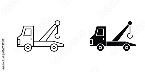 Tow truck icon concept. vector set. Eps10