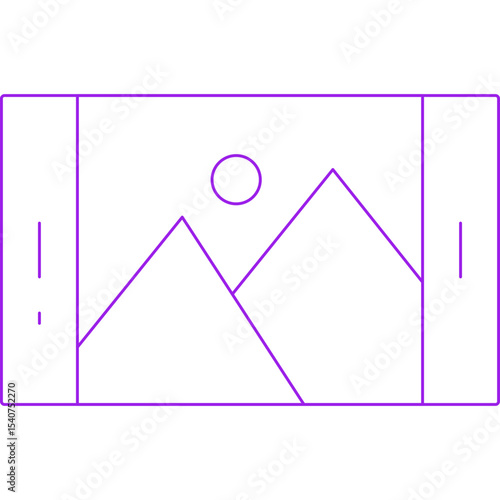 Picture icon single icon vector illustration