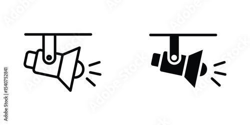 Spotlight icon concept. vector set. Eps10
