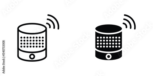 Smart speaker icon concept. vector set. Eps10