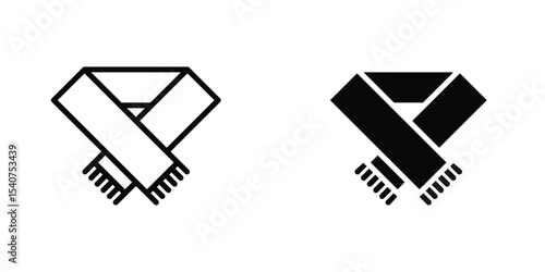 Scarf icon concept. vector set. Eps10