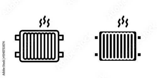 Radiator icon concept. vector set. Eps10
