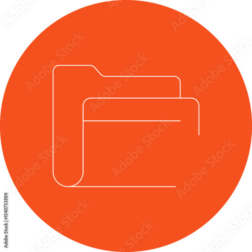 Folder icon 2 single icon vector illustration