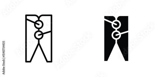 Peg icon concept. vector set. Eps10