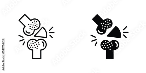 Osteoporosis icon concept. vector set. Eps10