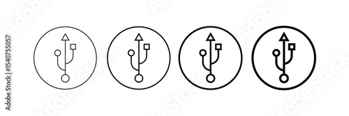Usb flash drive vector icons. Usb icon set. Flash disk sign and symbol.