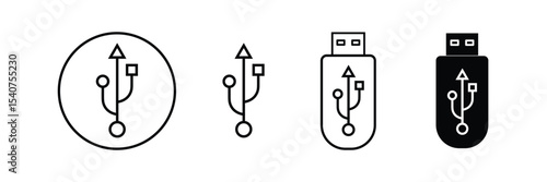 Usb icon vector illustration. Flash disk sign and symbol. flash drive sign.