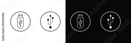 Usb icon vector. Flash disk icon vector.
