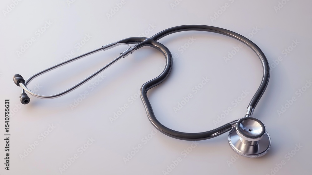 Medical stethoscope on a light surface Medical stethoscope on a light surface