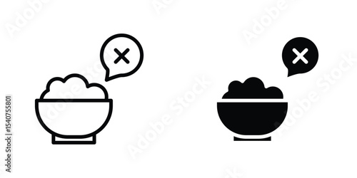 Lack of appsetite icon concept. vector set. Eps10