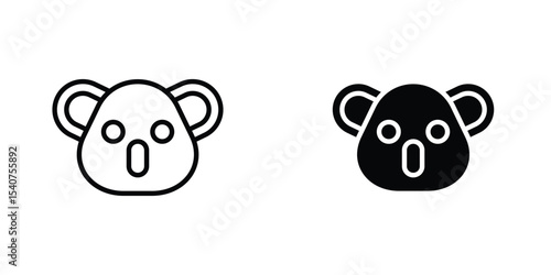 Koala head icon concept. vector set. Eps10