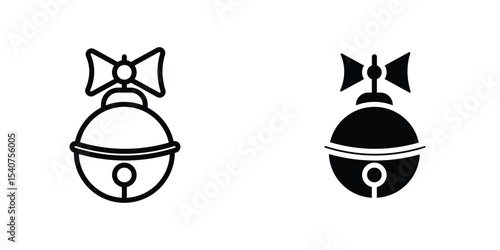 Jingle bell icon concept. vector set. Eps10