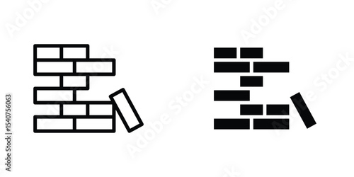 Jenga icon concept. vector set. Eps10