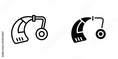 Hearing aid icon concept. vector set. Eps10